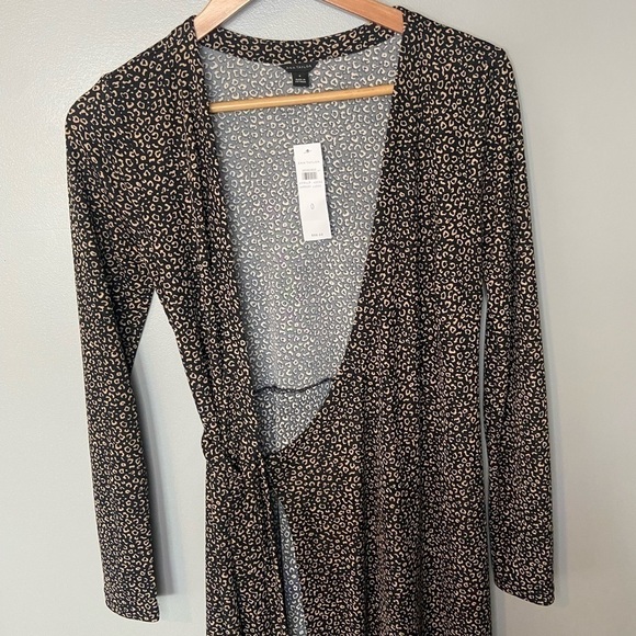 NWT Ann Taylor Animal Print Cheetah Wrap Dress - Picture 4 of 11